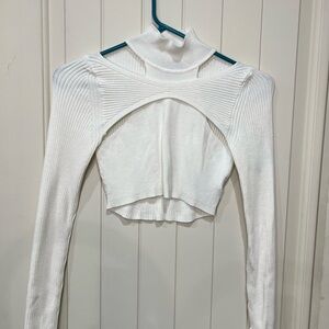 long sleeve crop top S